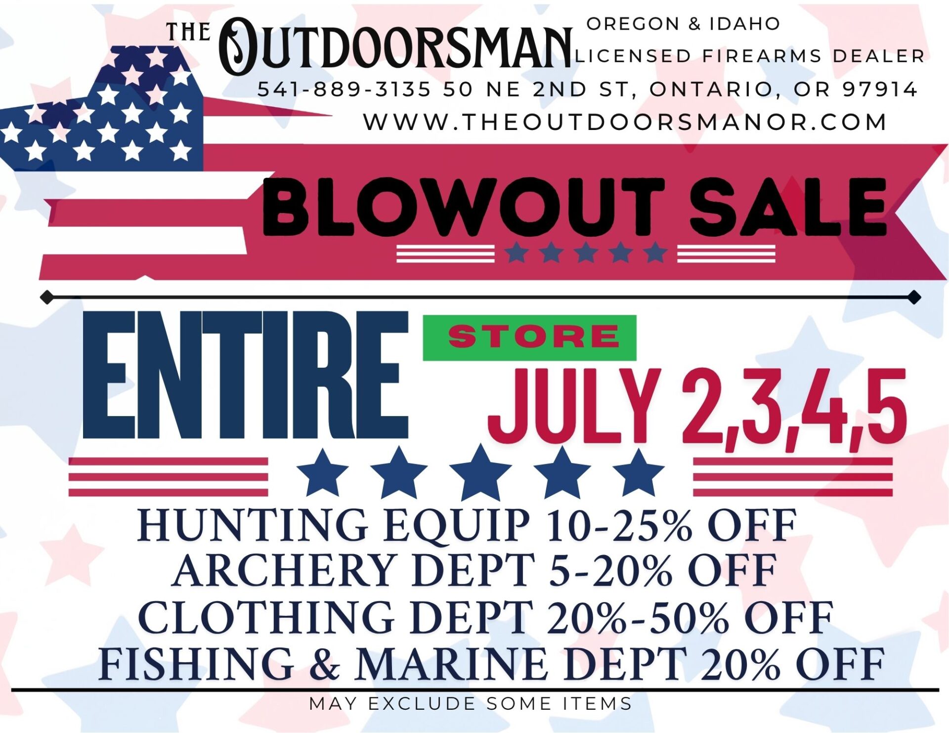 July Blowout Sale 2